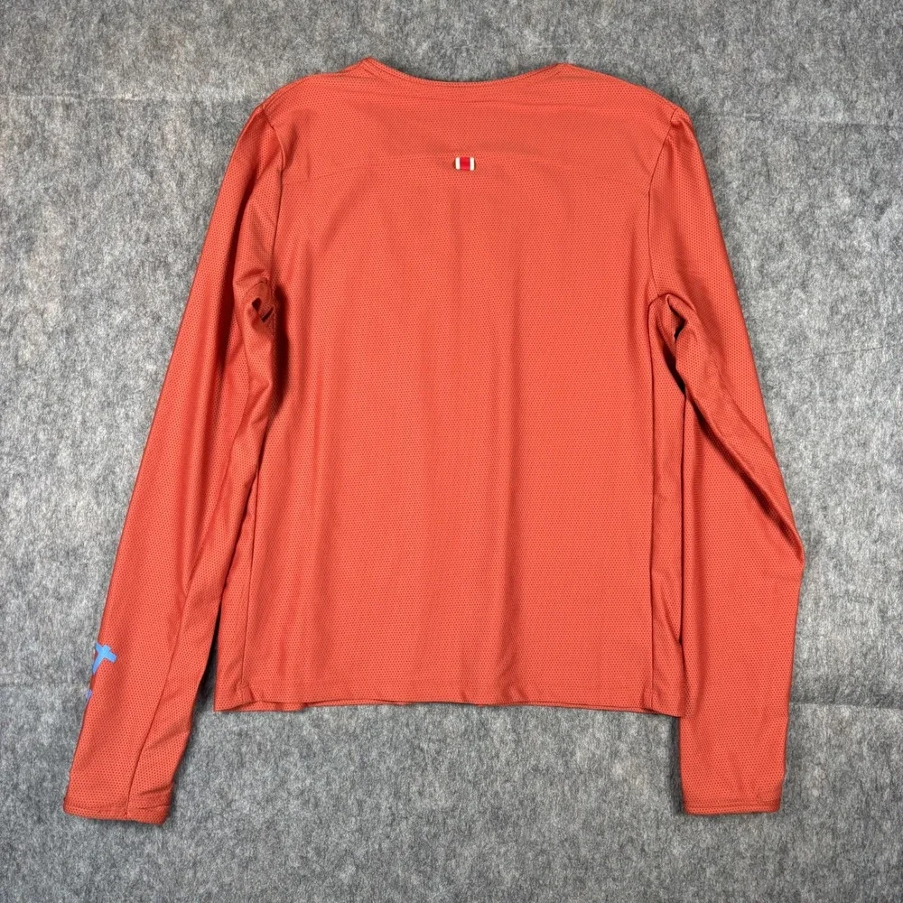 Tracksmith New York Long Sleeve Shirt Men Small Mesh‎ 2024 Marathon NYC Orange - Picture 9 of 12